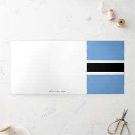 Cartão Com Dobra Tripla Bandeira do Botsuana