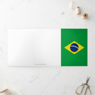Cartão Com Dobra Tripla Bandeira do Brasil