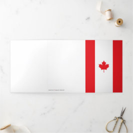 Cartão Com Dobra Tripla Bandeira do Canadá