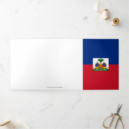 Cartão Com Dobra Tripla Bandeira do Haiti