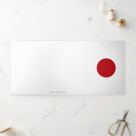 Cartão Com Dobra Tripla Bandeira do Japão