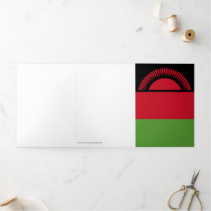 Cartão Com Dobra Tripla Bandeira do Malawi