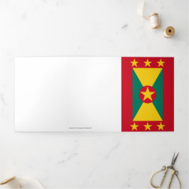 Cartão Com Dobra Tripla Bandeira Granada