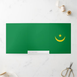 Cartão Com Dobra Tripla Bandeira mauritana