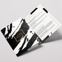 Brochura de pincéis de tinta preta abstrato