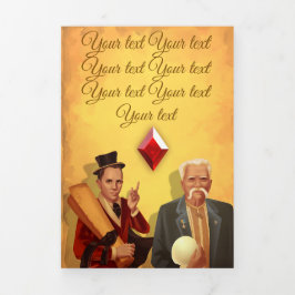 Cartão Com Dobra Tripla Brochure Ukraine