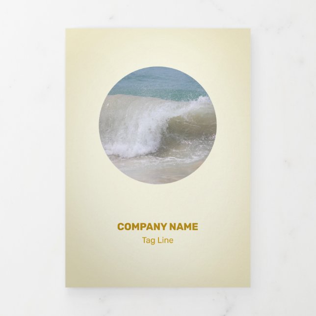 Cartão Com Dobra Tripla Brown e Orange Neat (Cobrir)