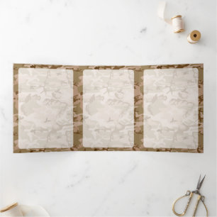 Cartão Com Dobra Tripla Camuflagem do Deserto, Militares, Exército