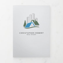 Cartão de dobra simples para imóveis