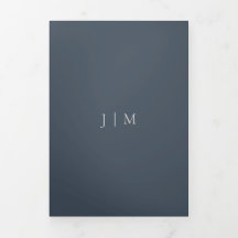 Casamento Simples Minimalista Azul Marinho Marfim