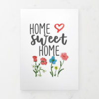 Citação de Felicidade Casa Doce Casa Flores