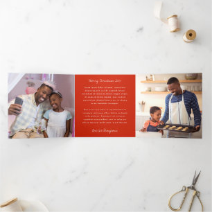 Cartão Com Dobra Tripla Collage Holiday Photo