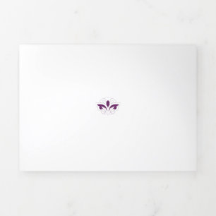 Cartão Com Dobra Tripla Decoração magenta avermelhada