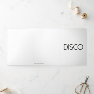 Cartão Com Dobra Tripla DISCO Dancing