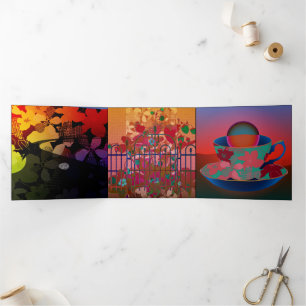 Cartão Com Dobra Tripla Emily Poetry Triddeal Card