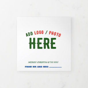 CARTÃO COM DOBRA TRIPLA ESTILO MODERNO PERSONALIZÁVEL BRANCO VERIFICADO MA