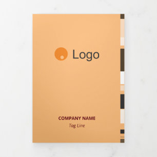 Cartão Com Dobra Tripla Estrias Laterais Planas Coorporadas Monocromática