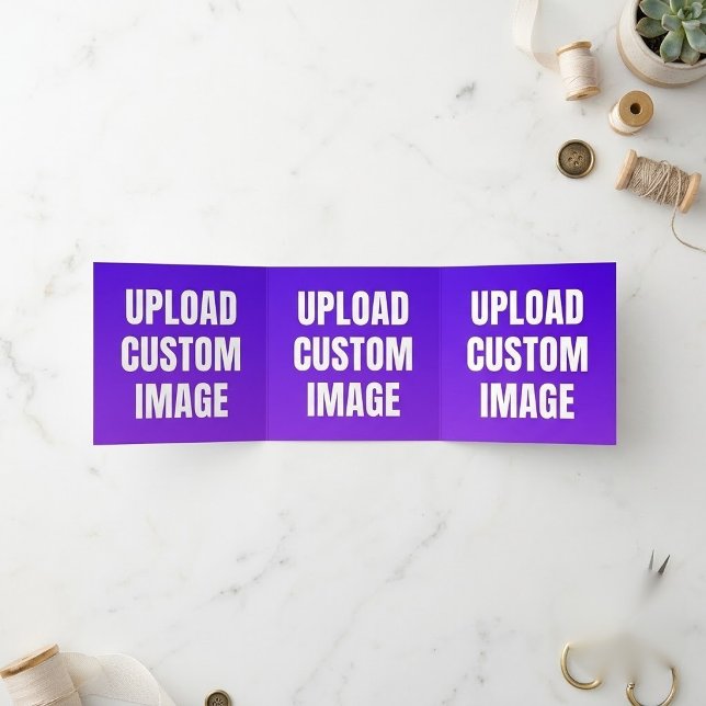 Cartão Com Dobra Tripla Faça o Upload de 6 Imagens Personalizadas - Adicio (Criador carregado)