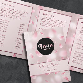 Cartão Com Dobra Tripla Folheto de folhas de folhas de folhas finas de fol