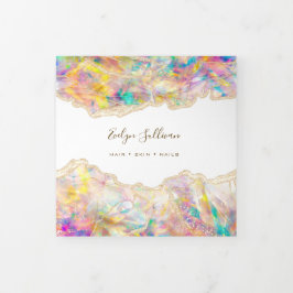 Cartão Com Dobra Tripla Folheto do Design Opal trivezes