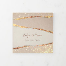 Cartão Com Dobra Tripla Folheto do Shimmer Ripada de Papel Triplo