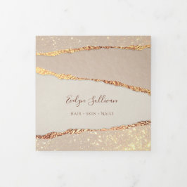 Cartão Com Dobra Tripla Folheto do Shimmer Ripada de Papel Triplo