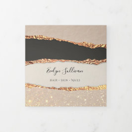 Cartão Com Dobra Tripla Folheto Dourado do Shimmer de Papel com três folha