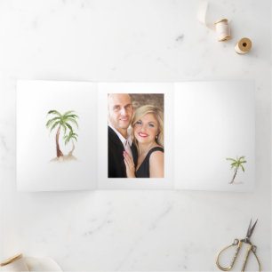 Cartão Com Dobra Tripla Fotos de Casamento em Saint Lucia