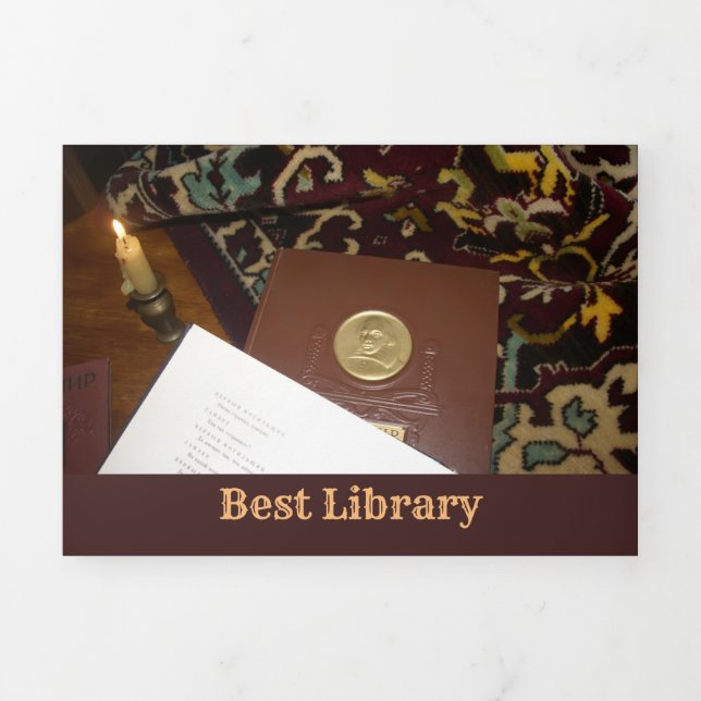 Cartão Com Dobra Tripla Livros do século passado (Cobrir)