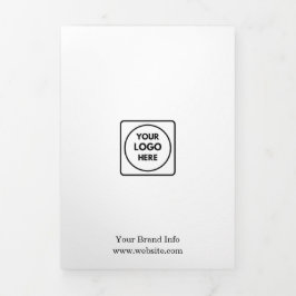 Cartão Com Dobra Tripla Logotipo Empresarial Minimalista | Design de Trifó