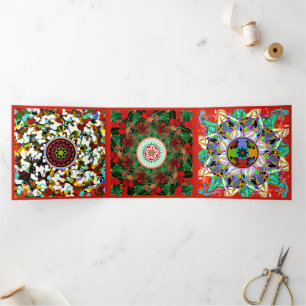 Cartão Com Dobra Tripla Mah Jongg Saudações