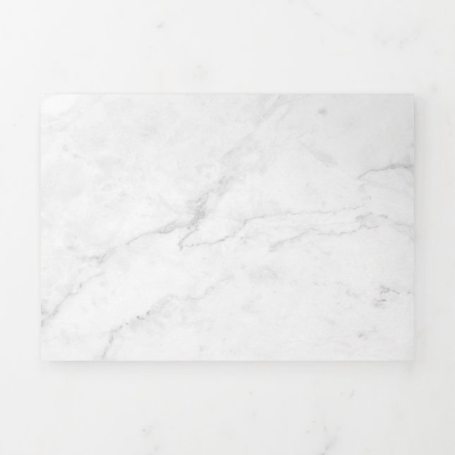 Cartão Com Dobra Tripla Mármore Branco (Cobrir)