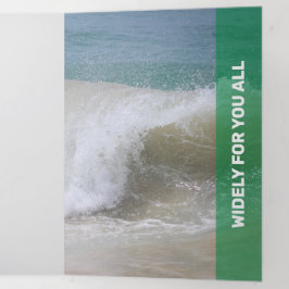 Cartão Com Dobra Tripla Nova Transparência Moderna Verde