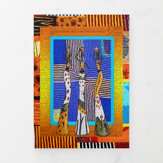 Cartão Com Dobra Tripla Nubiano (Cobrir)