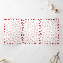 Cartão Com Dobra Tripla Pestores De Patas, Patas De Cães, Patas De Gato, P