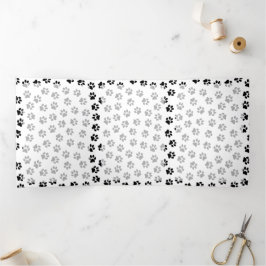 Cartão Com Dobra Tripla Pestores, Patas Cachorros, Patas De Gato, Patas Ne