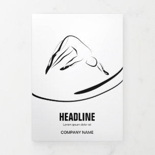 Cartão Com Dobra Tripla Pilatos instrutores pilates Abstrato pilates