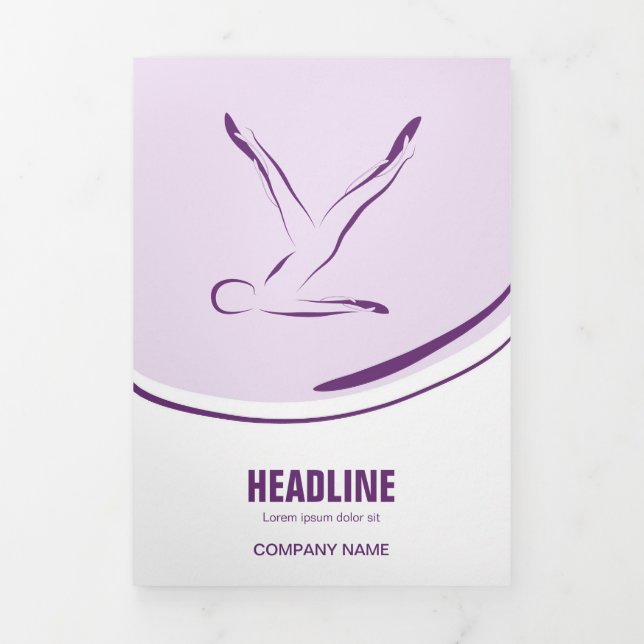 Cartão Com Dobra Tripla Pilatos instrutores pilates pilates Abstrato pilat (Cobrir)