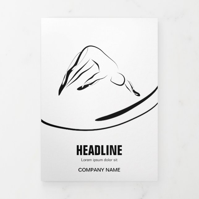 Cartão Com Dobra Tripla Pilatos instrutores pilates pilates Abstrato pilat (Cobrir)