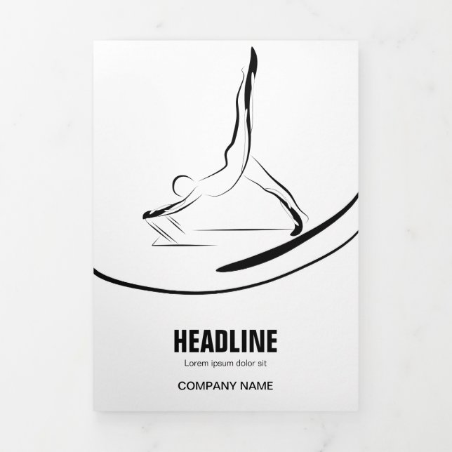 Cartão Com Dobra Tripla Pilatos instrutores pilates pilates Abstrato pilat (Cobrir)