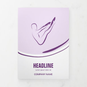 Cartão Com Dobra Tripla Pilatos instrutores pilates pilates Abstrato pilat