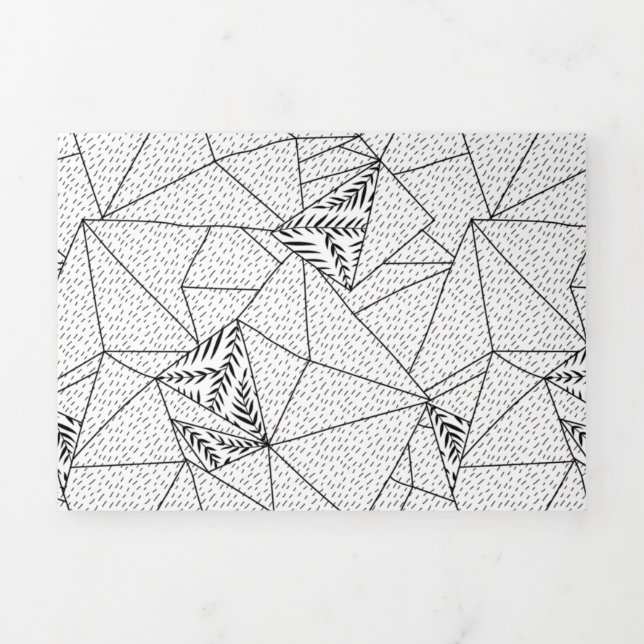 Cartão Com Dobra Tripla Placa de dobra para três letras (Cobrir)