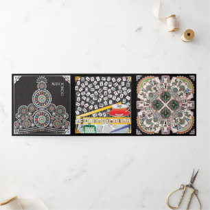 Cartão Com Dobra Tripla Placa Mah Jongg Limericks 1 Trivezes