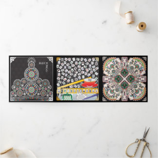 Cartão Com Dobra Tripla Placa Mah Jongg Limericks 1 Trivezes