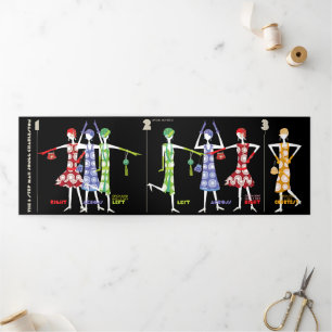 Cartão Com Dobra Tripla Placa tripla de Azulejos Mah Jongg Charleston/Amer