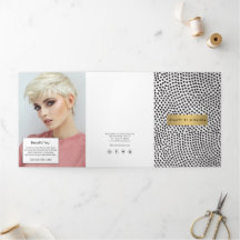 Pontos de Confetti Pretos Luxe com Folheto de Bar 