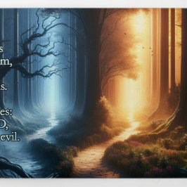 Cartão Com Dobra Tripla Proverbs 3:3-7 KJV Tract - Trust in the LORD