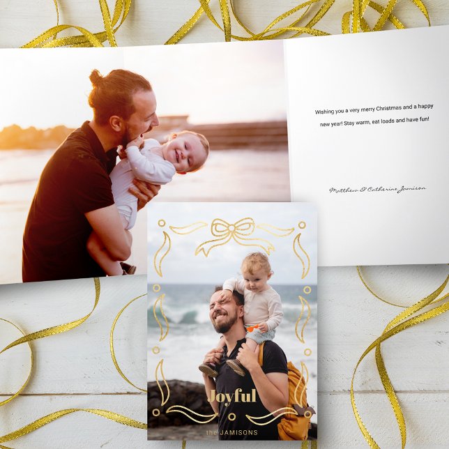 Cartão Com Dobra Tripla Quadro 1-Fotografia da Faixa de Fósforo Dourado Fe (Criador carregado)