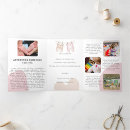 Cartão Com Dobra Tripla Serviço Babysitter Boho Baby Clothing