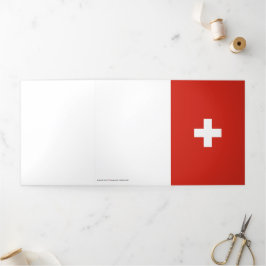 Cartão Com Dobra Tripla sinalizador de suiça